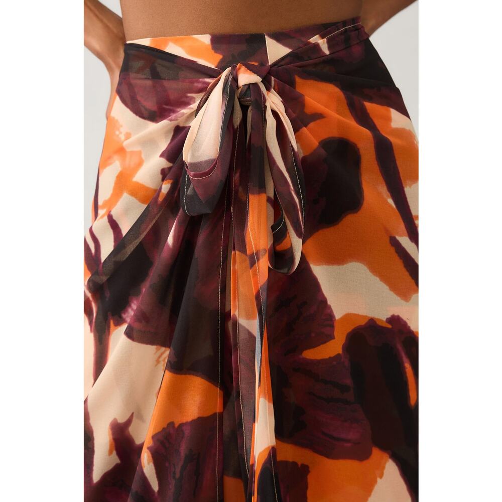 New Anthropologie Hutch Sarong Color Print Wide-Leg Pants - Size 2 - Picture 3 of 5